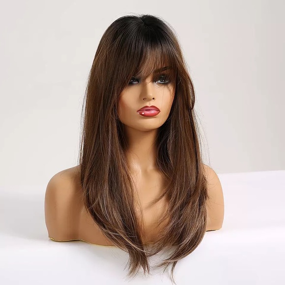 Synthetic hair long hair wig high quality sale - Picture 3 of 7